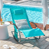 Prévente SoBuy OGS28-HB Chaise Longue Transat de Jardin Bascule avec Appui-tête Réglable et Pochette latérale