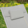 SoBuy OGS28-HG Chaise Longue Transat de Jardin Bascule avec Appui-tête Réglable et Pochette latérale