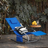 SoBuy OGS28-KBx2 Lot de 2 Chaise Longue Transat de Jardin Bascule avec Appui-tête Réglable et Pochette latérale