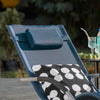 SoBuy OGS28-NB Chaise Longue Transat de Jardin Bascule avec Appui-tête Réglable et Pochette latérale