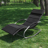 SoBuy OGS28-P02 Coussin Forme Ergonomique, Surmatelas Rembourré avec Appui-tête pour Chaise Longue Noir
