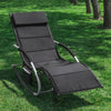 SoBuy OGS28-P02 Coussin Forme Ergonomique, Surmatelas Rembourré avec Appui-tête pour Chaise Longue Noir