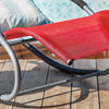 SoBuy OGS28-R Chaise Longue Transat de Jardin Bascule avec Appui-tête Réglable et Pochette latérale