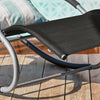 SoBuy OGS28-SCH Chaise Longue de Jardin à Bascule Pliable – Bain de Soleil Confortable 150 kg, Noir