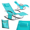 Prévente SoBuy OGS28-HB Chaise Longue Transat de Jardin Bascule avec Appui-tête Réglable et Pochette latérale