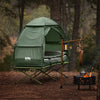 SoBuy OGS32-GR Tente de Camping 4 en 1 Pliable 1 Personne – Lit Pliant, Matelas Gonflable, Sac de Couchage Inclus, Vert