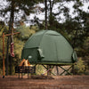SoBuy OGS32-II-GR Lit de camp Tente de camping d'extérieur avec crochets pour lampe et poches de rangement pour chaussures 3 en 1 personne Lit de camp pratique