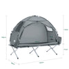 SoBuy OGS32-II-HG Tente de Camping extérieure Tente individuelle avec Crochet pour Lampe et Sacs de Rangement pour Chaussures Tentes 3-en-1 pour 1 Personne 193x160x86 cm