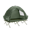 SoBuy OGS32-II-L-GR Tente de Camping extérieure Tentes Double avec Crochet pour Lampe et Sacs de Rangement pour Chaussures Tente 3-en-1 pour 2 Personnes, 193x188x145 cm