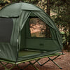 SoBuy OGS32-II-L-GR Tente de Camping extérieure Tentes Double avec Crochet pour Lampe et Sacs de Rangement pour Chaussures Tente 3-en-1 pour 2 Personnes, 193x188x145 cm