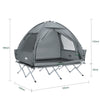 SoBuy OGS32-II-L-HG Tente de Camping extérieure Tente Double avec Crochet pour Lampe et Sacs de Rangement pour Chaussures Tentes 3-en-1 pour 2 Personnes, 193x188x145 cm
