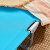 SoBuy OGS35-B Transat Jardin Extérieur Pliable Bain de Soleil avec Oreiller Chaise Longue Relax avec Poche Latérale Confortable Mobilier de Jardin pour Terrasse Plage Piscine Bleu ciel155x56x81cm