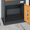 SoBuy OGS67-N Boîte aux Lettres avec Compartiment Colis Sécurisée – Serrure à Code et Clé, Acier Anthracite Aspect Bois, 3 Portes – 55×41,3×112 cm, Charge 40 kg