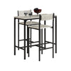SoBuy OGT03-HG Ensemble Table Haute de Cuisine 87 cm avec 2 tabourets de Bar – Meuble Bar Compact Mange Debout pour Petit Espace, Balcon, Salon ou Cuisine – Style Industriel Bois et métal