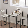 SoBuy OGT03-HG Ensemble Table Haute de Cuisine 87 cm avec 2 tabourets de Bar – Meuble Bar Compact Mange Debout pour Petit Espace, Balcon, Salon ou Cuisine – Style Industriel Bois et métal