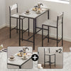 SoBuy OGT03-HG Ensemble Table Haute de Cuisine 87 cm avec 2 tabourets de Bar – Meuble Bar Compact Mange Debout pour Petit Espace, Balcon, Salon ou Cuisine – Style Industriel Bois et métal