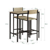 SoBuy OGT03-N Ensemble Table Haute de Cuisine 87 cm avec 2 tabourets de Bar – Meuble Bar Compact Mange Debout pour Petit Espace, Balcon, Salon ou Cuisine – Style Industriel Bois et métal
