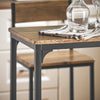 SoBuy OGT03-XL Ensemble Table Haute de Cuisine 100 cm avec 2 tabourets de Bar – Meuble Bar Compact Mange Debout pour Petit Espace, Balcon, Salon ou Cuisine – Style Industriel Bois et métal