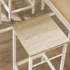 SoBuy OGT11-WN Set de 1 Table + 4 Tabourets Ensemble Table de Bar Bistrot + 4 Tabourets avec Repose-Pieds Table Haute Cuisine