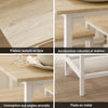 SoBuy OGT11-WN Set de 1 Table + 4 Tabourets Ensemble Table de Bar Bistrot + 4 Tabourets avec Repose-Pieds Table Haute Cuisine