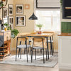 SoBuy OGT52-N Ensemble de Table à Manger 5 Pièces avec Chaises Confortables, Ensemble Table et Chaises 4, Table de Cuisine Compacte pour Petits Espaces, Idéale pour Salle à Manger, Cuisine, Salon