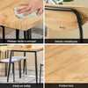 SoBuy OGT52-N Ensemble Table à Manger 5 Pièces avec 4 Chaises Rembourrées et Cadre Acier – Table L110×P70×H76 cm, Charge 150 kg/Chaise, Naturel