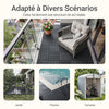 Sobuy SDA14-HG Dalles Terrasse Exterieur 15 Pièces Dalles Clipsables Extérieures Revêtement de Sol pour Balcon et Jardin Gris 30.5x30.5x2 cm
