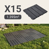 Sobuy SDA14-HG Dalles Terrasse Exterieur 15 Pièces Dalles Clipsables Extérieures Revêtement de Sol pour Balcon et Jardin Gris 30.5x30.5x2 cm