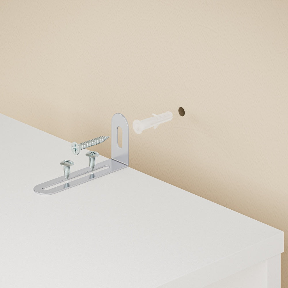 SoBuy STR15-W Étagère Blanche 4 Niveaux avec 3 Tiroirs – Meuble de Rangement Gain de Place pour Salon, Chambre, Cuisine ou Bureau, Bibliothèque Haute d'Angle 28 cm – 28×50×170 cm, Charge 58 kg