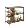 SoBuy SVW18-II-F Desserte de Cuisine à roulettes, Étagère de Cuisine, Chariot de Service Meuble de Rangement Style Industriel, Cadre en Acier Stable – 110 x 45 x 92 cm