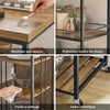 SoBuy SVW18-II-F Desserte de Cuisine à roulettes, Étagère de Cuisine, Chariot de Service Meuble de Rangement Style Industriel, Cadre en Acier Stable – 110 x 45 x 92 cm