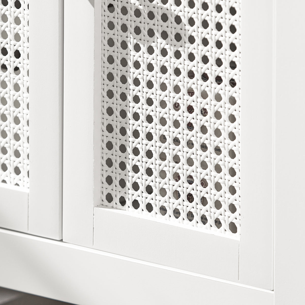 SoBuy BZR35-W Meuble sous Lavabo Salle de Bain Meuble Lavabo avec 2 Portes et Étagère Petit Meuble Salle de Bain avec Panneaux en Treillis pour Vasque ou Lavabo Blanc 50x60x33 cm