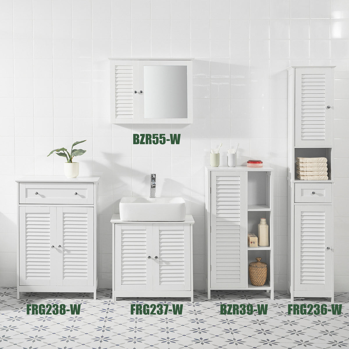 SoBuy BZR39-W Meuble de Salle de Bain Haut – Armoire de Salle de Bain Étroit avec Porte Lamellée et 3 Étagères – Placard de Rangement pour Cuisine, Toilette, Blanc, 48 x 96 x 24cm