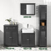 SoBuy FRG236-DG Meuble Colonne Salle de Bain Armoire Rangement Haute avec 2 Portes, 1 Tiroir et Niche Ouverte Meuble de Rangement pour Salle de Bain,WC, SDB, Toilette ou Cuisine 32x170x30cm