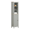 SoBuy BZR68-HG Meuble Colonne de Salle de Bain, Armoire Haute, Placard de Rangement, Étagère de Rangement, Colonne de Rangement pour Salon, Salle de Bain, Chambre - L39cm x P30cm x H169cm, Gris