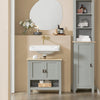 SoBuy BZR68-HG Meuble Colonne de Salle de Bain, Armoire Haute, Placard de Rangement, Étagère de Rangement, Colonne de Rangement pour Salon, Salle de Bain, Chambre - L39cm x P30cm x H169cm, Gris