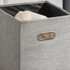 SoBuy BZR93-W Armoire à Linge, Corbeille à Linge, Meuble Bas de Salle de Bain sur Pieds, Armoire Toilette, Meuble de Rangement avec 1 Tiroir et 1 Panier à Linge Amovible, Blanc, 34x30x90cm