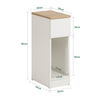 SoBuy FBT111-WN Table de Chevet Table de Nuit Bout de Canapé Table d'Appoint avec Tiroir