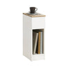 SoBuy FBT111-WN Table de Chevet Table de Nuit Bout de Canapé Table d'Appoint avec Tiroir