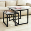 SoBuy FBT42-HG Tables Basses Gigognes, Set de 2, Lot de 2 Tables d'Appoint Empilables Tables Carrée Table Basse