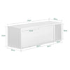 SoBuy FHK18-W Étagère Murale avec 2 Portes Coulissantes, Rangement Optimisé, Design Fonctionnel, Usage Quotidien, Format Pratique – L75×P20×H23 cm, Blanc