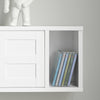 SoBuy FHK18-W Étagère Murale avec 2 Portes Coulissantes, Rangement Optimisé, Design Fonctionnel, Usage Quotidien, Format Pratique – L75×P20×H23 cm, Blanc