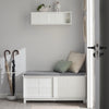 SoBuy FHK18-W Étagère Murale avec 2 Portes Coulissantes, Rangement Optimisé, Design Fonctionnel, Usage Quotidien, Format Pratique – L75×P20×H23 cm, Blanc
