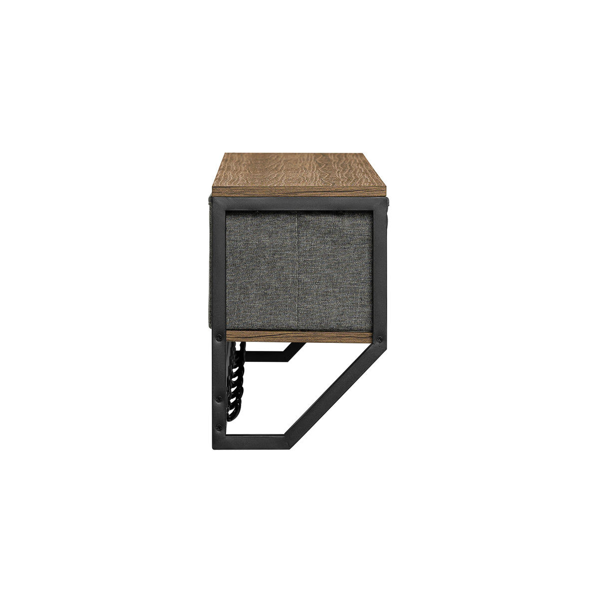 SoBuy FHK26-N Portemanteau Mural Meuble d’Entrée Vestiaire Portant à Vêtements Étagère Murale avec 3 Paniers et 7 Crochets Doubles, Style Industriel 100x20x30 cm