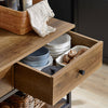 SoBuy FKW112-PF Desserte de Cuisine à roulettes – Meuble de Cuisine Style Industriel avec Plan de Travail, 2 Tiroirs et 2 Étagères, Petit Meuble de Rangement Compact pour Petits Espaces 100x45x93cm