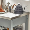SoBuy FKW22-HG Meuble de Cuisine à roulettes avec Plan de Travail Desserte Cuisine compacte pour Rangement Cuisine, extérieur ou Chambre Chariot de Service Multifonction Gris 60x92x44cm
