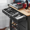 SoBuy FKW45-SCH Desserte Chariot de Cuisine de Service Roulant, Armoire de Rangement cusine sur roulettes