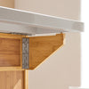 SoBuy FKW69-N Desserte de Cuisine à Roulettes avec Plan Extensible INOX 46→71cm, 2 Tiroirs et Étagères Réglables, Charge 100 kg – 115x46x92 cm, Naturel