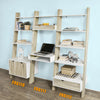 SoBuy FRG111-WN Étagère de Rangement Bibliothèque avec bureau cubique et 2 étagères