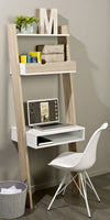 SoBuy FRG111-WN Étagère de Rangement Bibliothèque avec bureau cubique et 2 étagères